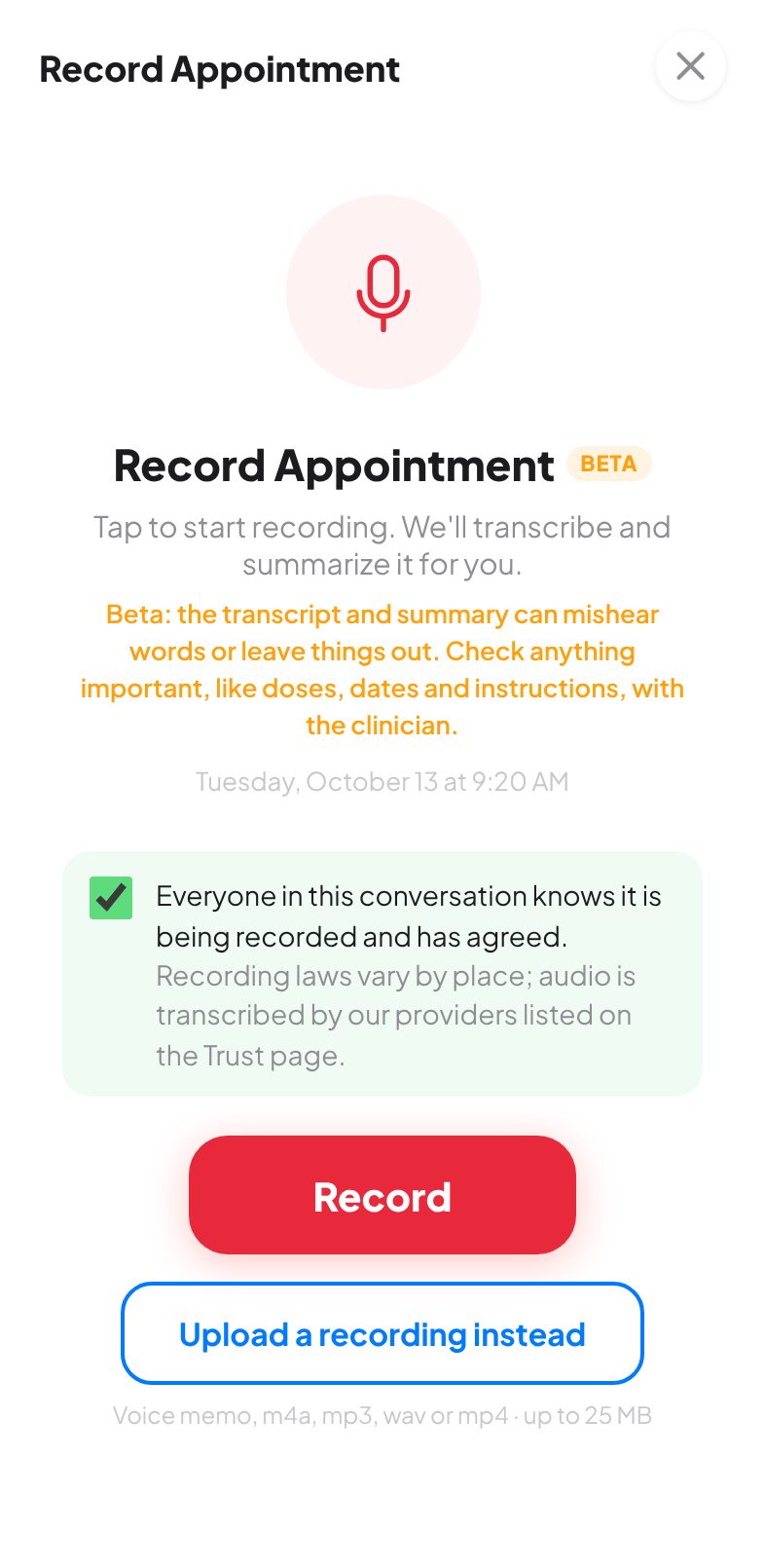 Everyone agrees, then Record